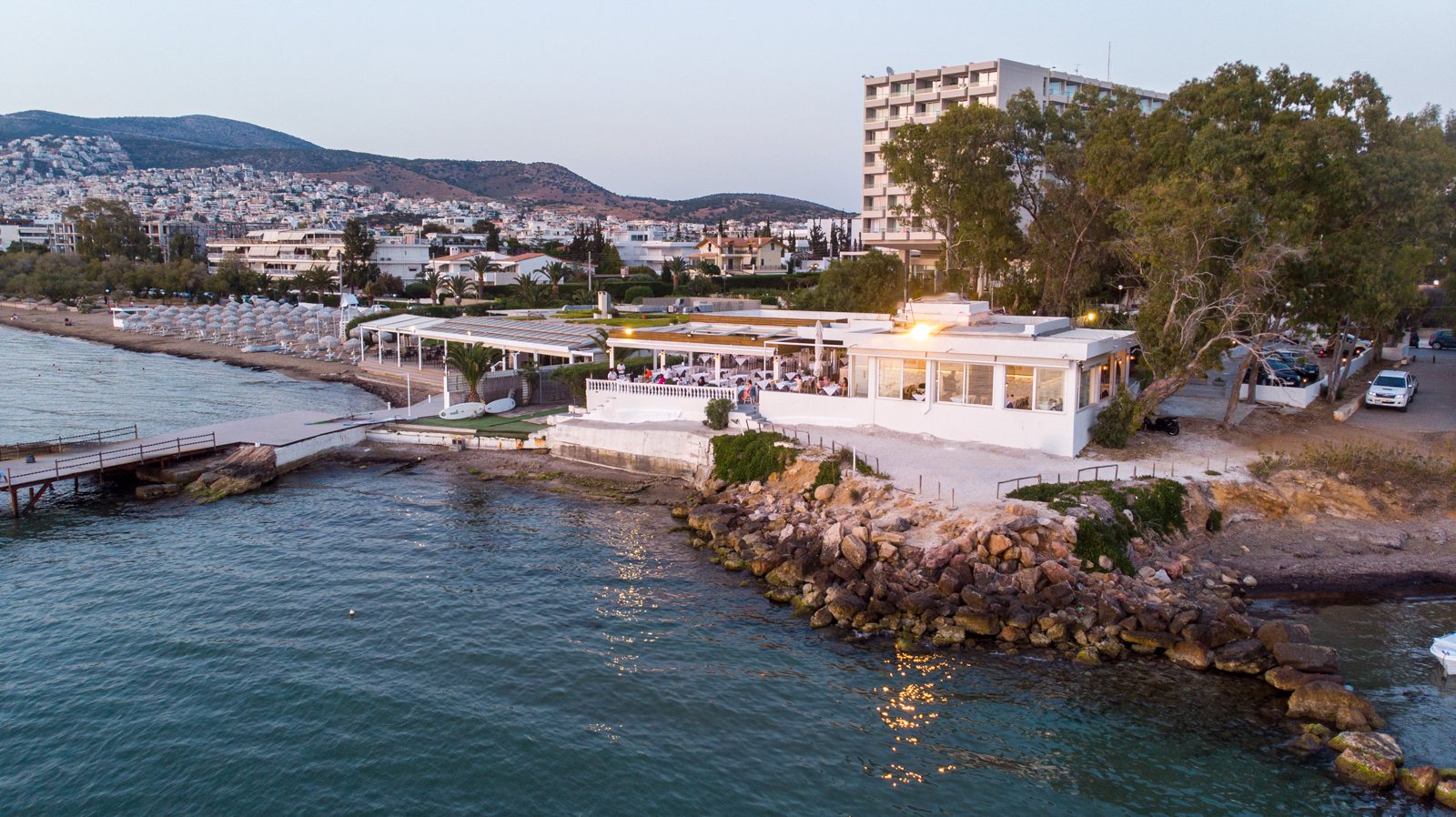 Panorama Restaurant in Kavouri from above