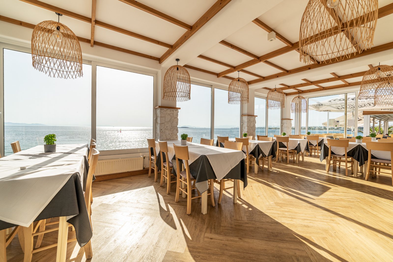 Table with open sea view